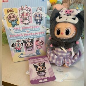 Pop Mart The Monsters x Sanrio Kuromi Plush Pendant